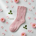 Pink Ribbon Compression Travel Socks - Breast Cancer Awareness