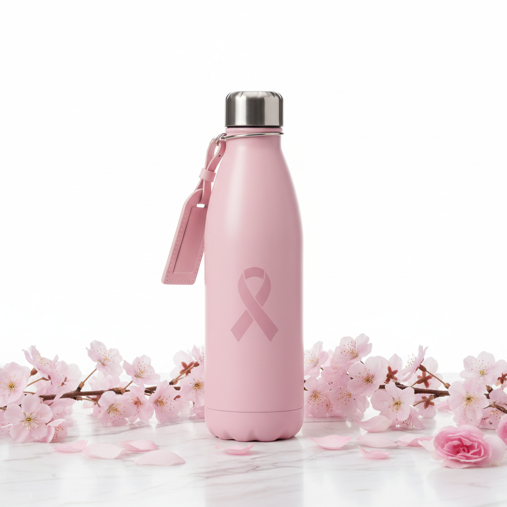 Breast Cancer Awareness Pink Insulated Water Bottle