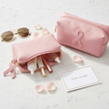 Pink Ribbon Travel Cosmetics Bag & Pouch - Breast Cancer Awareness